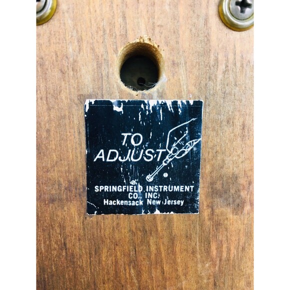 Vintage MCM Springfield Weather Station Wooden Wall Mounted Eagle Finial Topper - Picture 8 of 8